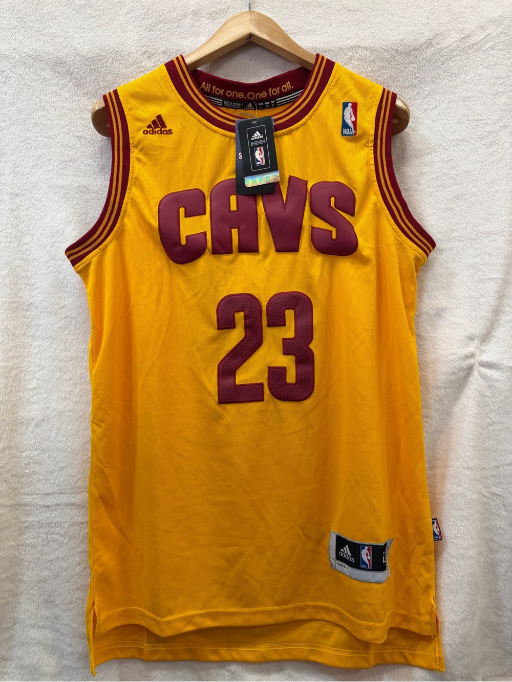LeBron James#23 Adidas Cleveland Cavaliers Yellow Basketball Jersey